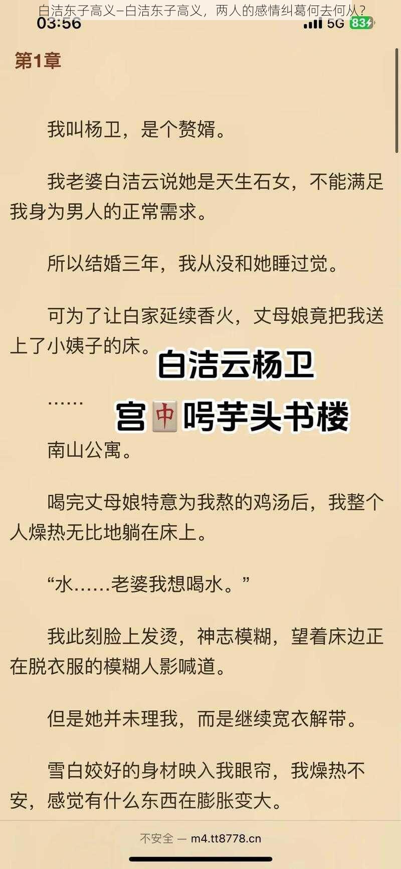 白洁东子高义—白洁东子高义，两人的感情纠葛何去何从？