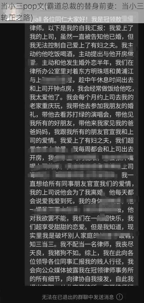 当小三pop文(霸道总裁的替身前妻：当小三转正之路)