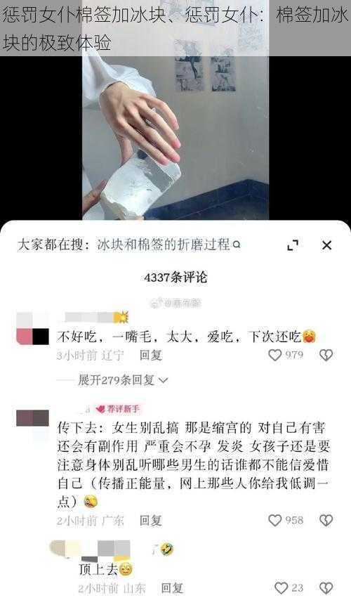 惩罚女仆棉签加冰块、惩罚女仆：棉签加冰块的极致体验